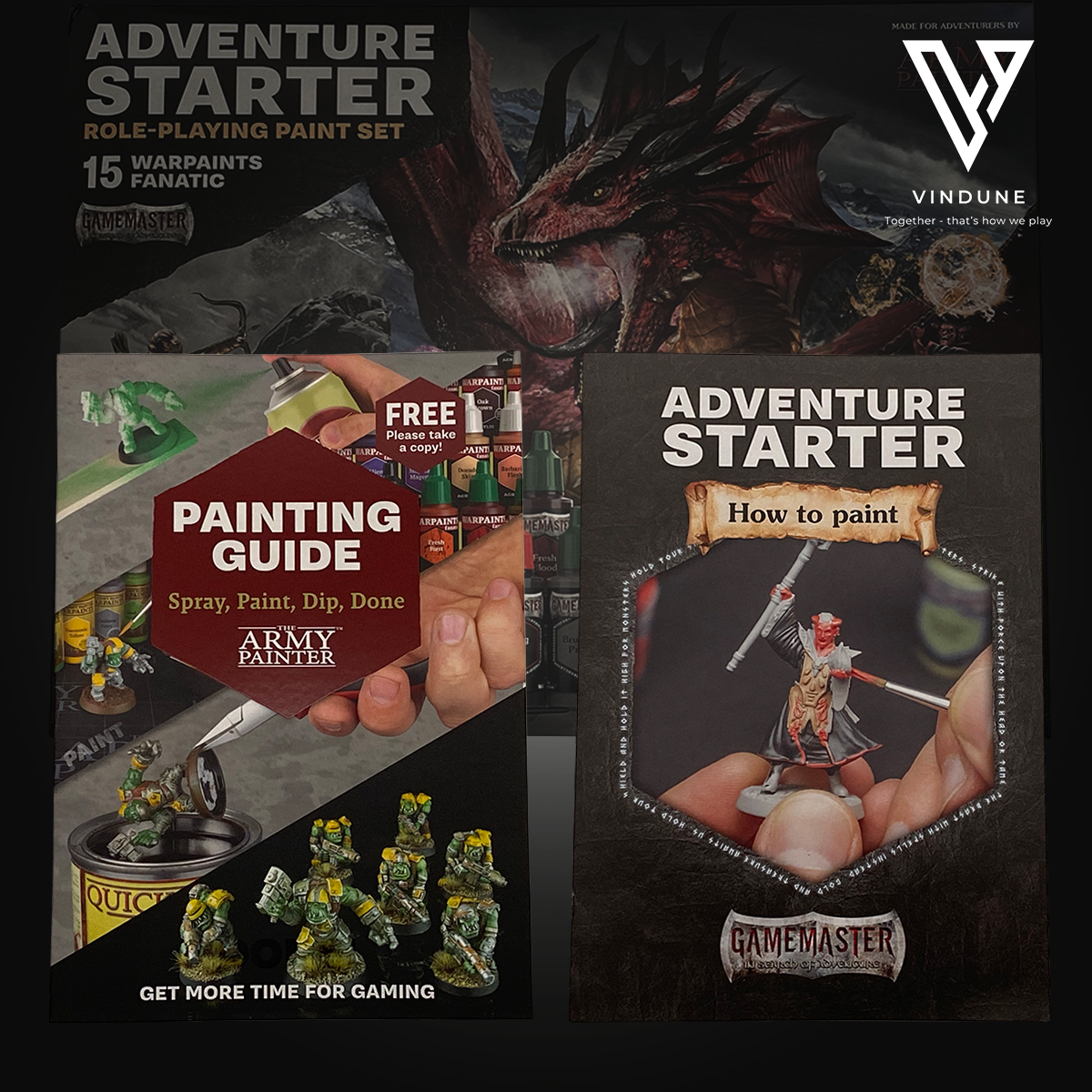 The Army Painter, GameMaster: Adventure Starter Farben-Set, 15 x 18 ml Modellbau Farben, inkl. Grundierung, 5 Tabletop Miniaturen & 1 Pinsel