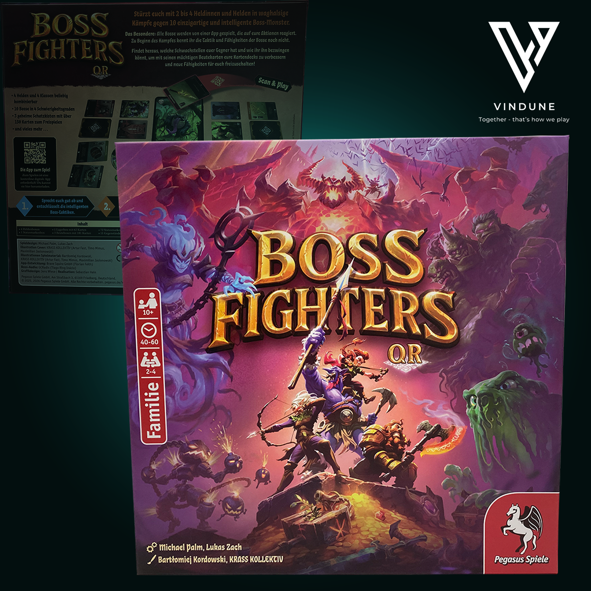 Boss Fighters QR - Kartenspiel von Pegasus Spiele - Nominierung zum Kennerspiel des Jahres 2026