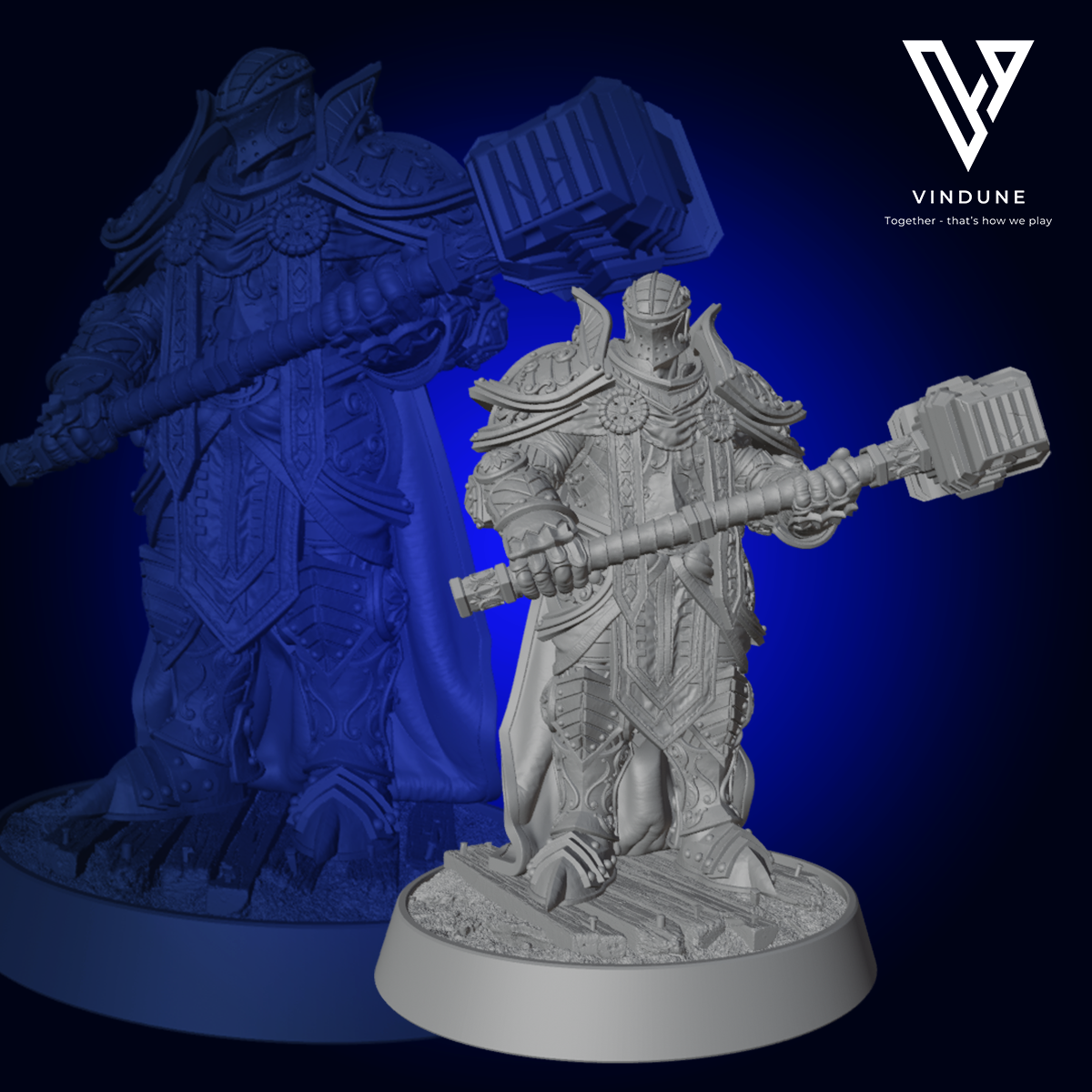 Paladin (Chlodvig du Marteau Lourd) (Paladin / Hammerfighter) - aus der Reihe The Paladins of The Silver Lion von Daybreak Miniatures