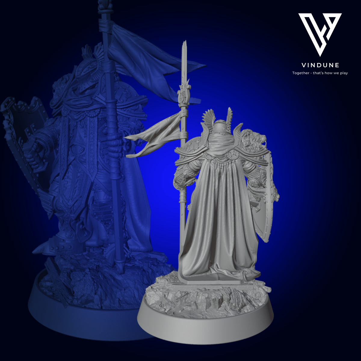 Paladin (Colonel Thierry du Lion d'Argent) (Paladin / Spearman) - aus der Reihe The Paladins of The Silver Lion von Daybreak Miniatures