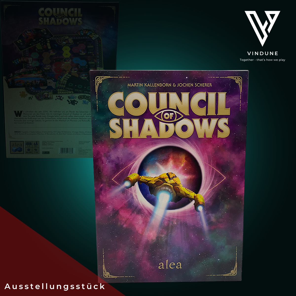 Council of Shadows - Brettspiel von alea - Empfehlungsliste zum Kennerspiel des Jahres 2023 - [Ausstellungsstück] - neuwertiger Zustand