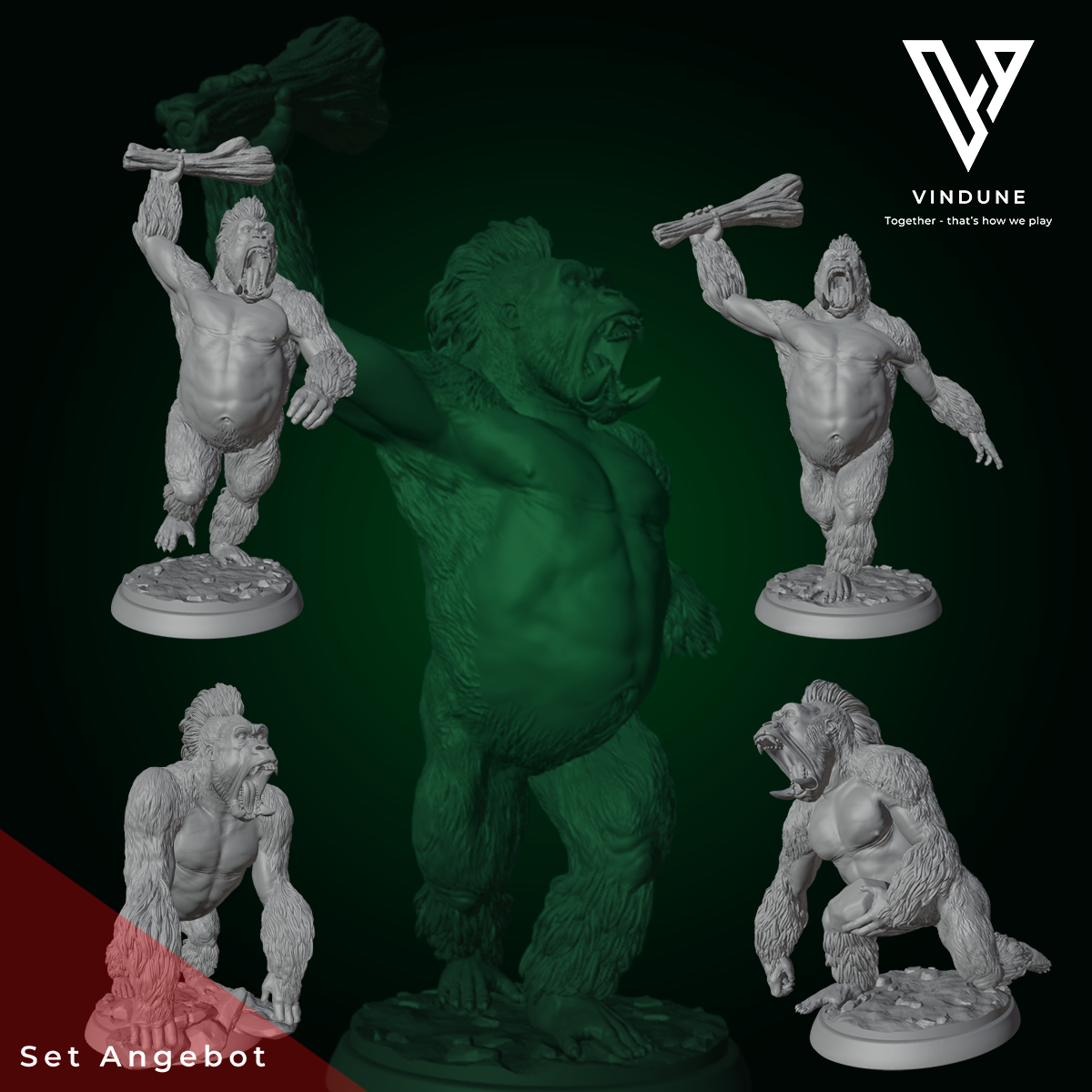 Affen Zerquetscher Set (Crushing Monkeys Set) - von White Werewolf Tavern