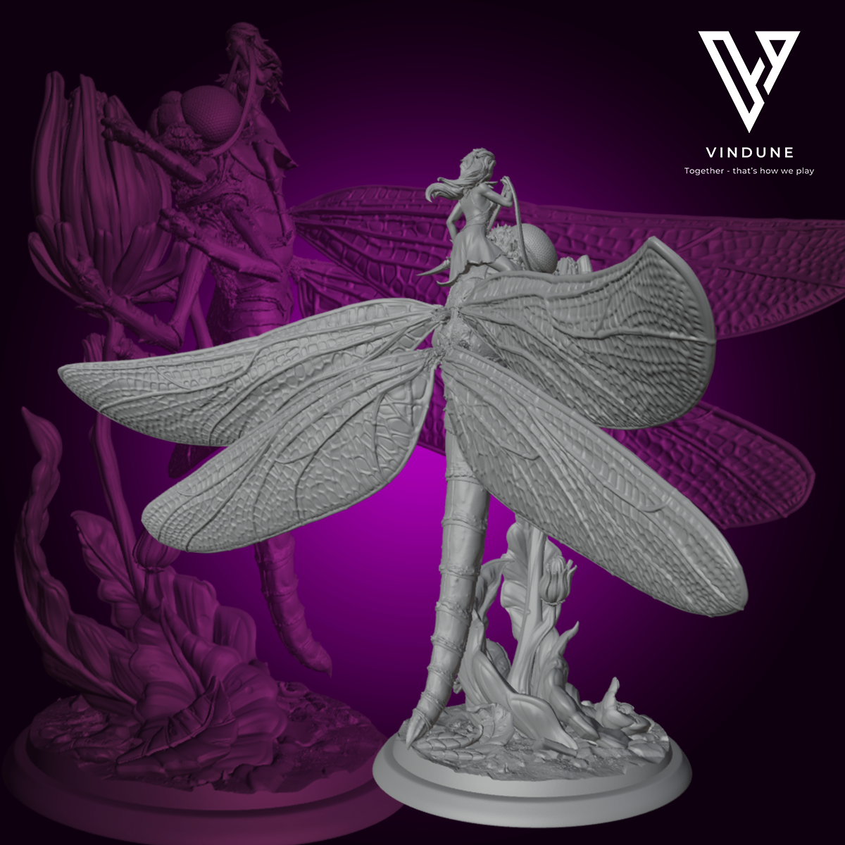 Libelle mit Feenspäherin Set (Dragon Fly with Fairy Scout Set) - von White Werwolf Tavern