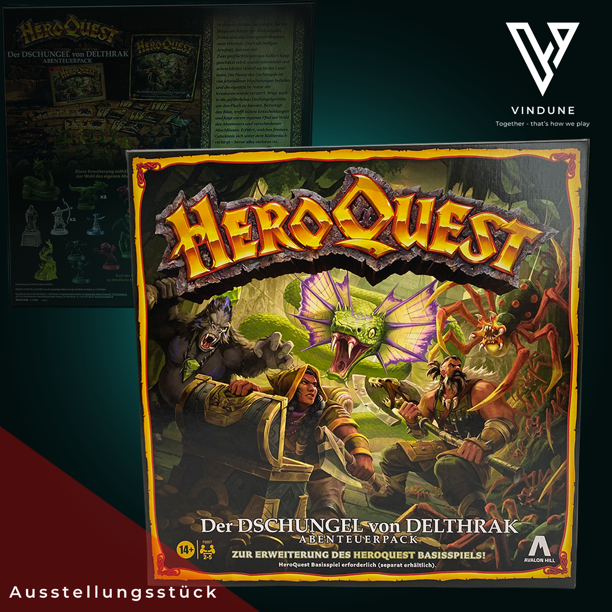 HeroQuest: Der Dschungel von Delthrak - Abenteuerpack [Erweiterung] - Brettspiel von Avalon Hill - [Ausstellungsstück] - neuwertiger Zustand