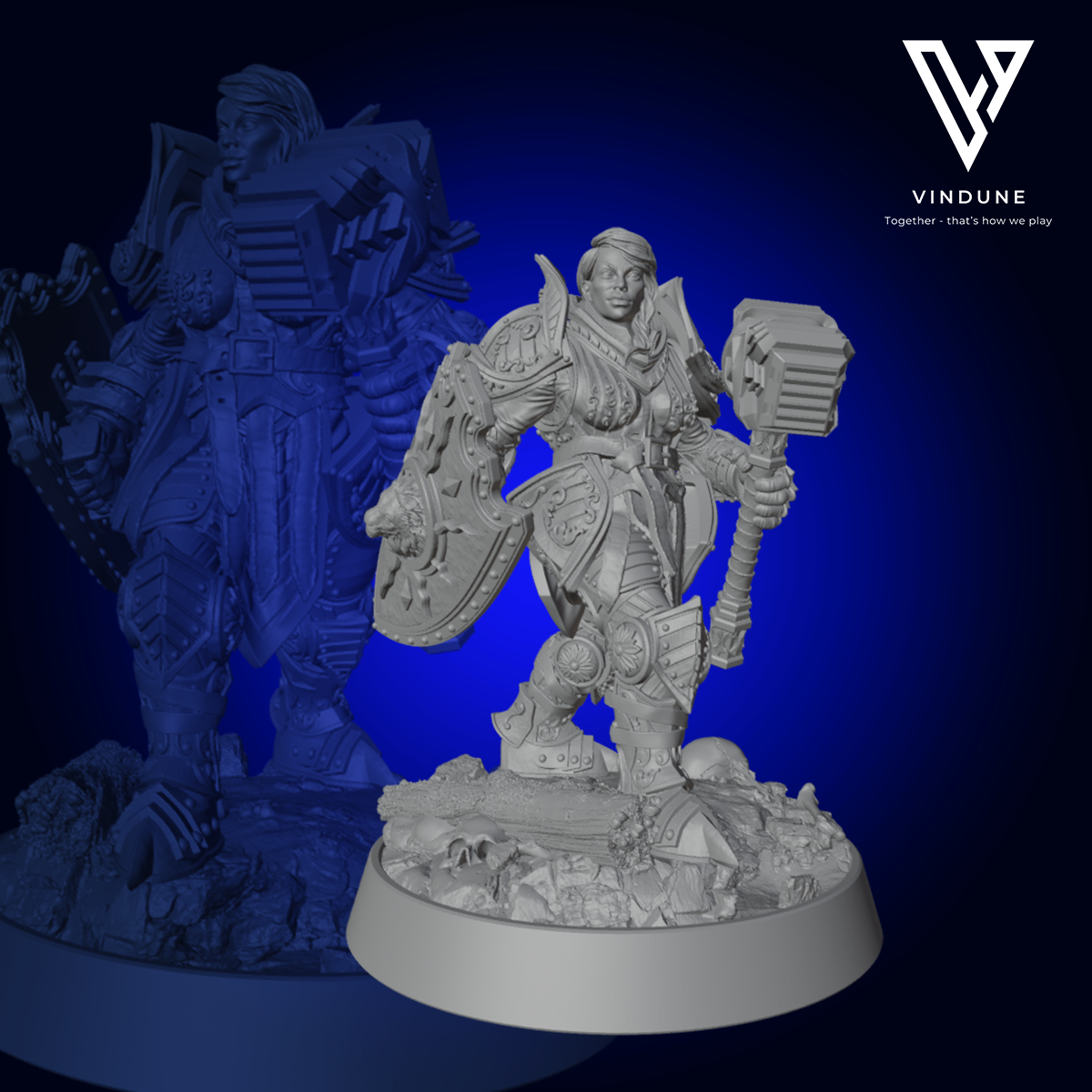 Paladin (Isabelle Du Lion d'Argent ) (Paladin / Hammerfighter) - aus der Reihe The Paladins of The Silver Lion von Daybreak Miniatures