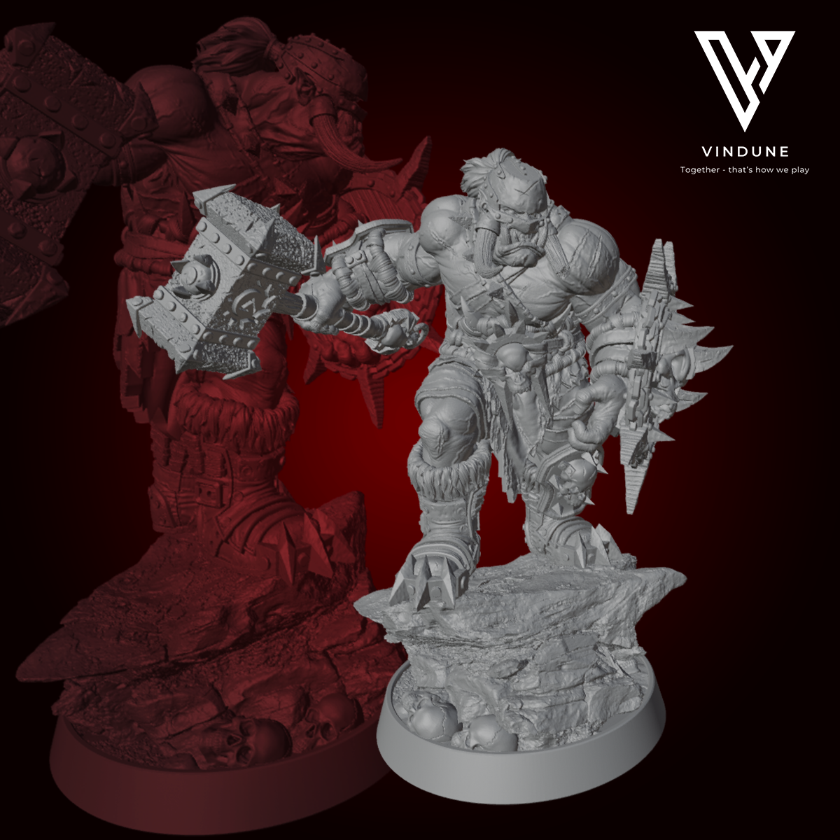 Ork - Söldner der Leere (Jugger Hochmann) (Orc / Mercanary) - aus der Reihe Mercenaries of the Void von Daybreak Miniatures