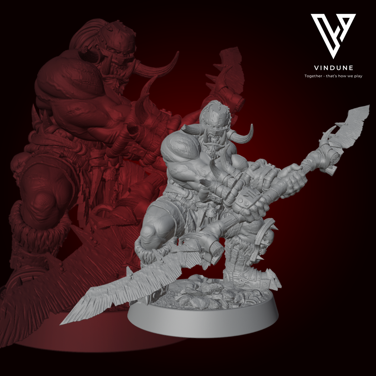 Ork - Söldner der Leere (Machinus Zwergbrecher) (Orc / Mercanary) - aus der Reihe Mercenaries of the Void von Daybreak Miniatures
