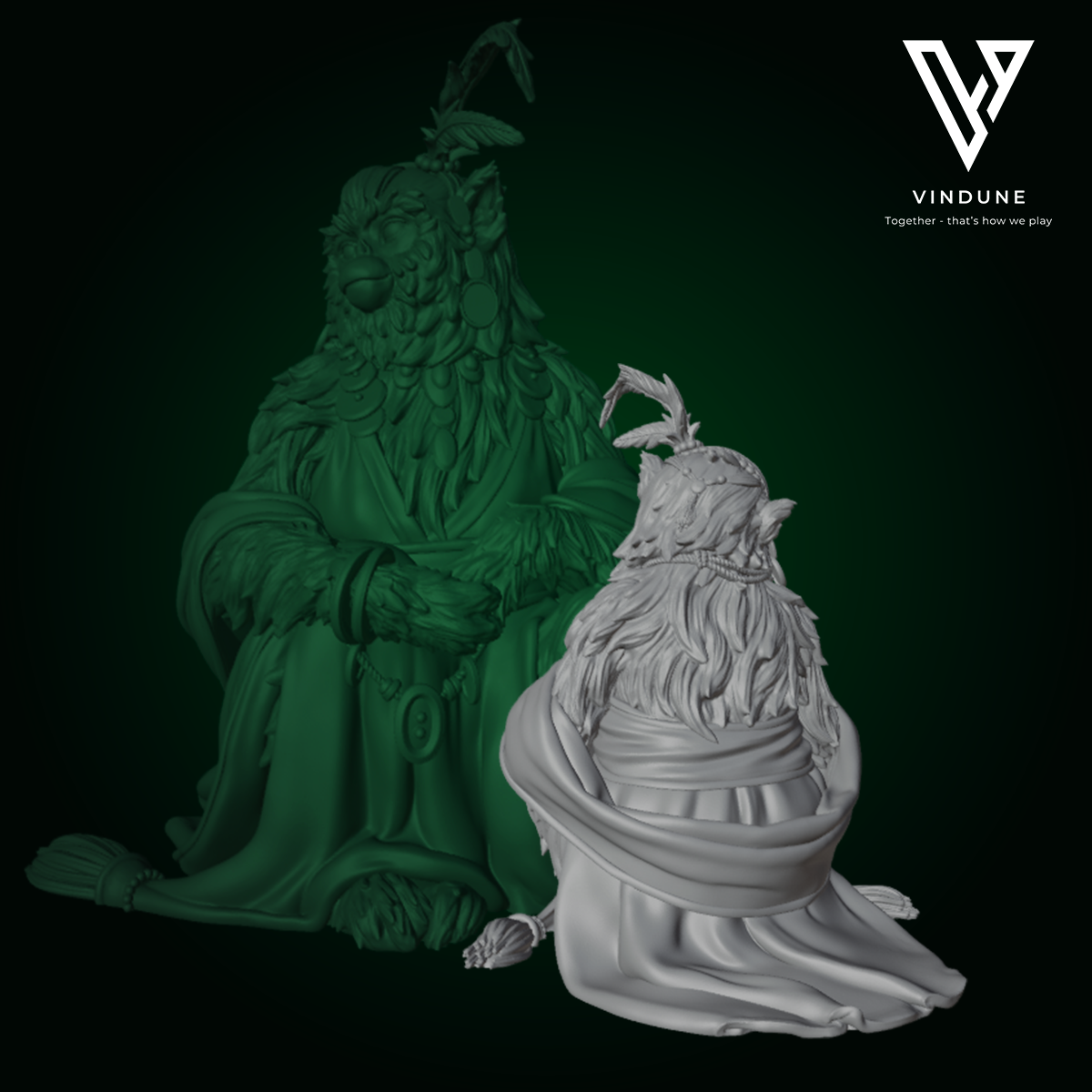 Affen Höflinge Set (Monkey Courtiers Set) - König, Königin, Konkubine - aus der Reihe Monkey Valley von White Werewolf Tavern