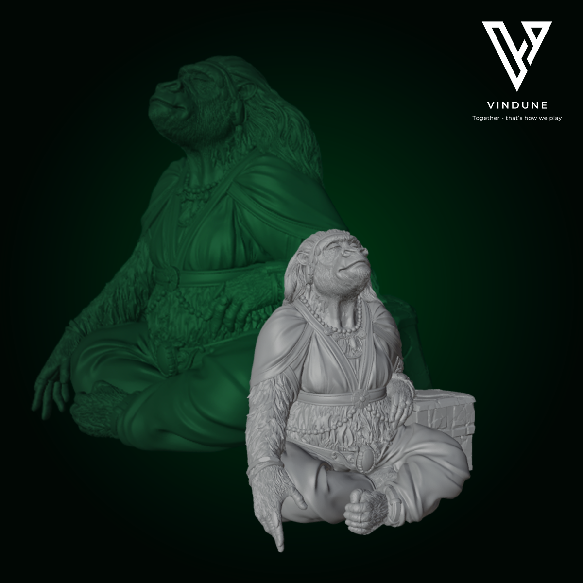 Affen Höflinge Set (Monkey Courtiers Set) - König, Königin, Konkubine - aus der Reihe Monkey Valley von White Werewolf Tavern