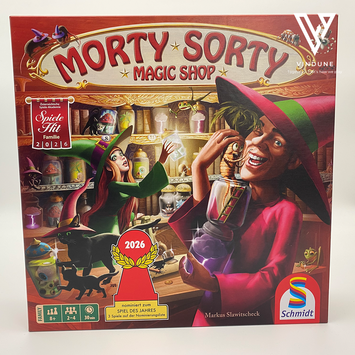 Morty Sorty Magic Shop - Brettspiel von Schmidt Spiele - Nominierung zum Spiel des Jahres 2026 - [Ausstellungsstück] - neuwertiger Zustand