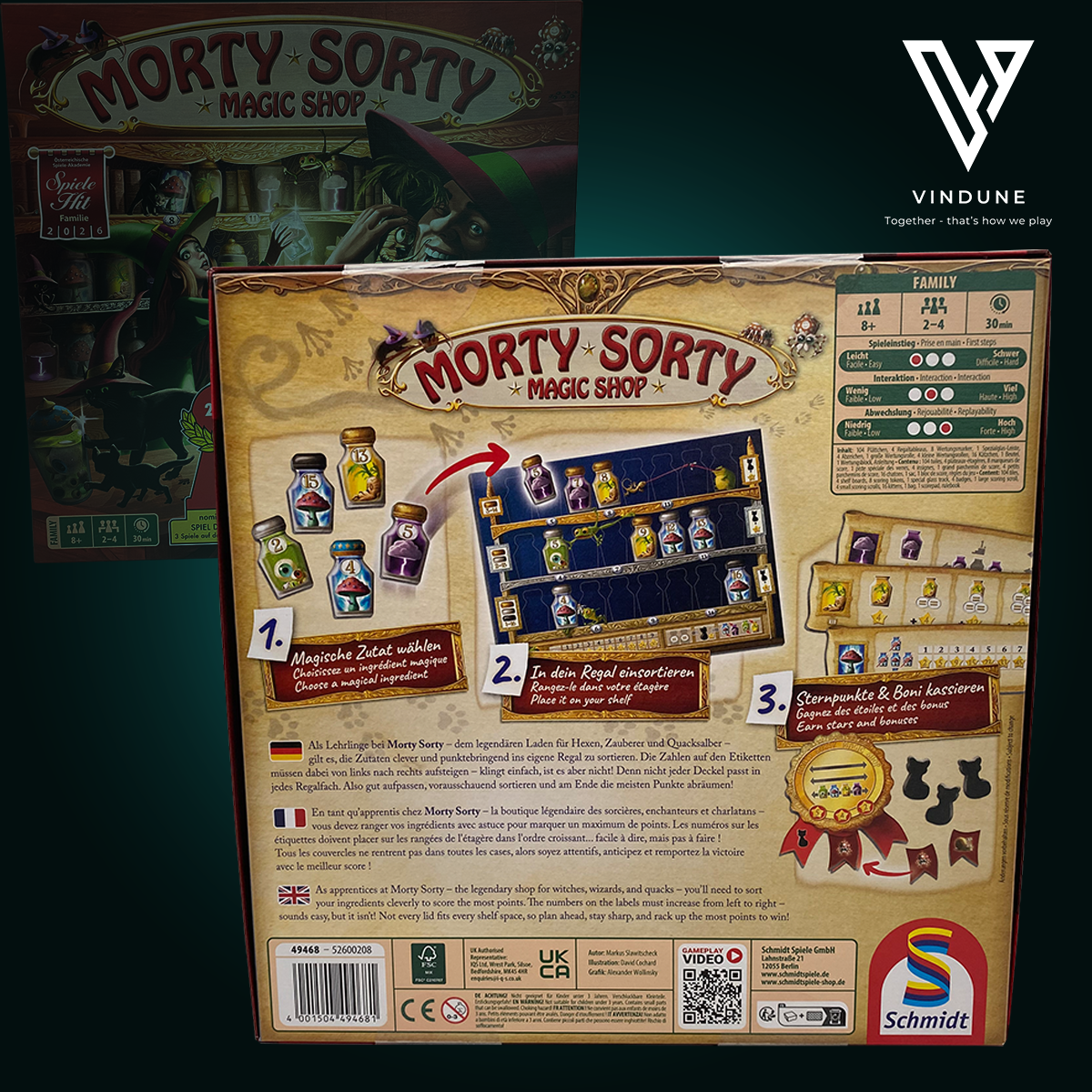 Morty Sorty Magic Shop - Brettspiel von Schmidt Spiele - Nominierung zum Spiel des Jahres 2026