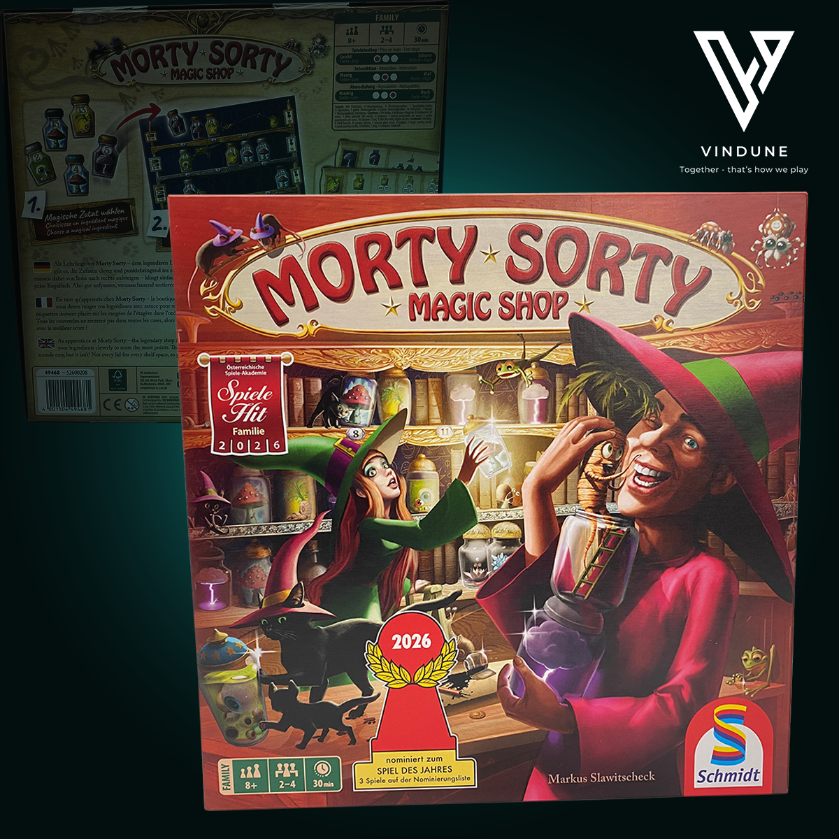 Morty Sorty Magic Shop - Brettspiel von Schmidt Spiele - Nominierung zum Spiel des Jahres 2026