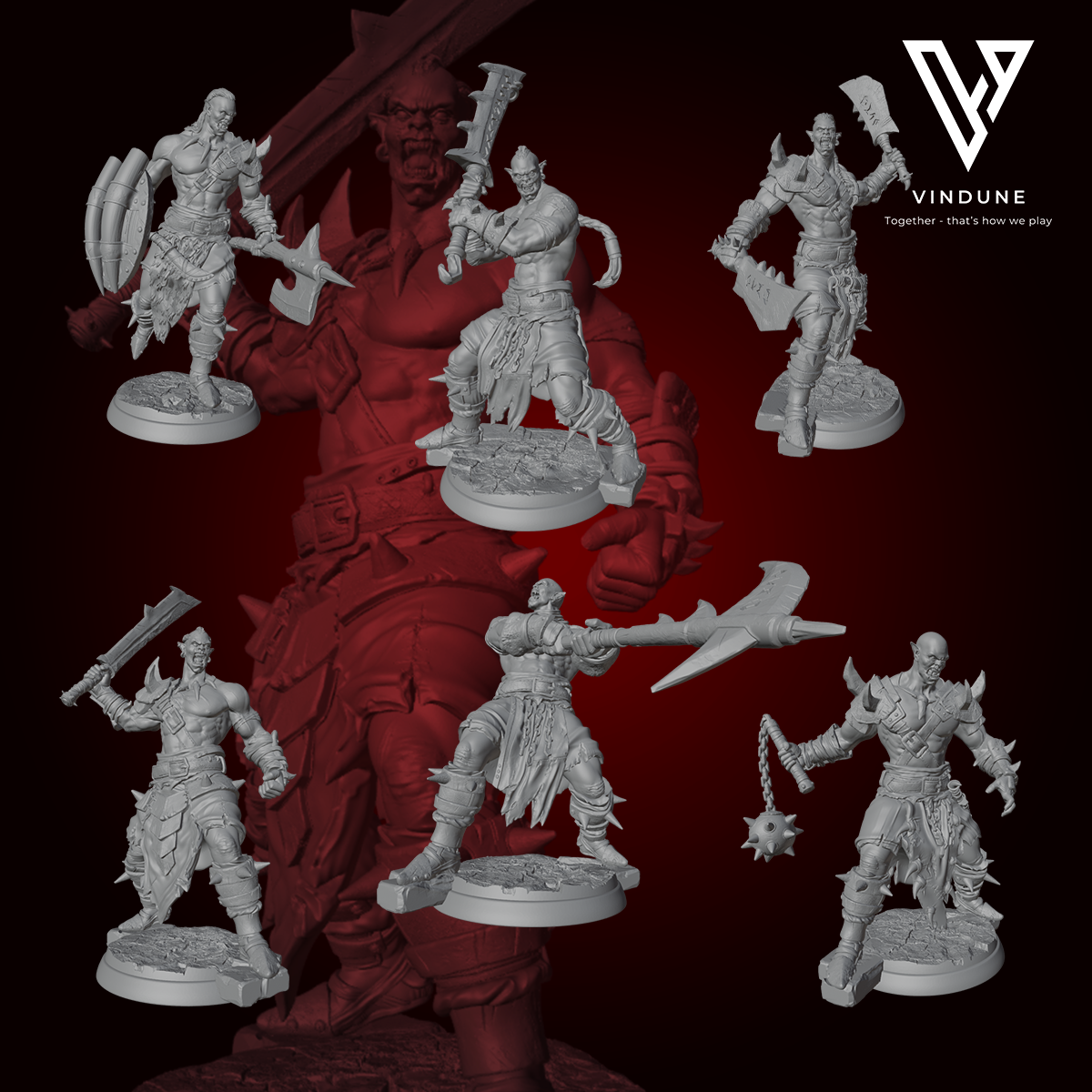 Ork Krieger 1-6 (Orc / Warrior) - von White Werewolf Tavern