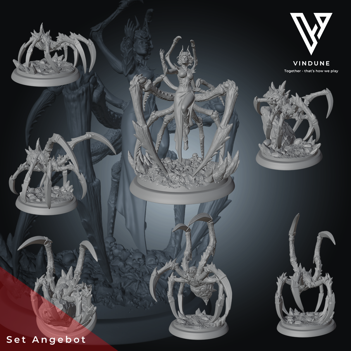 Spinnen Set mit Boss (Spider Set) - aus der Reihe Songs of Twilight von White Werewolf Tavern