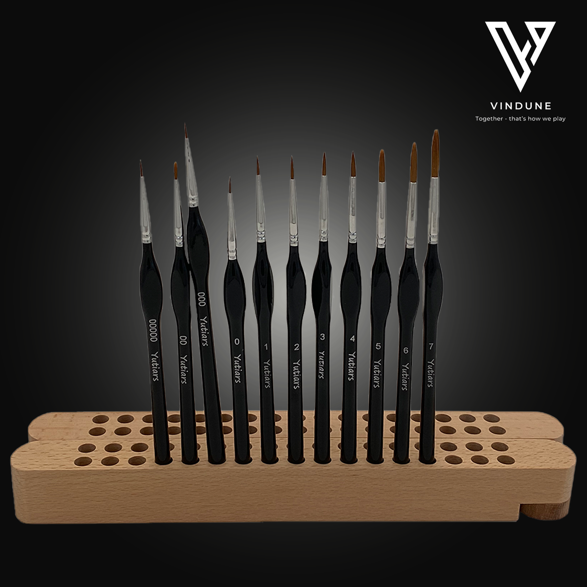 11-teiliges Micro-Miniatur-Pinselset mit Detailspitze, schwarz (Yutiars), ergonomischer Griff
