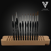 11-teiliges Micro-Miniatur-Pinselset mit Detailspitze, schwarz (Yutiars), ergonomischer Griff