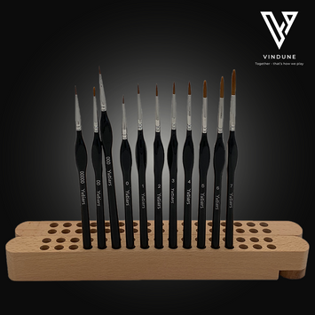 11-teiliges Micro-Miniatur-Pinselset mit Detailspitze, schwarz (Yutiars), ergonomischer Griff