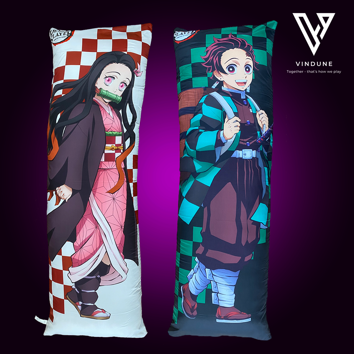 Kissenbezug Tanjiro & Nezuko Dakimakura - Demon Slayer