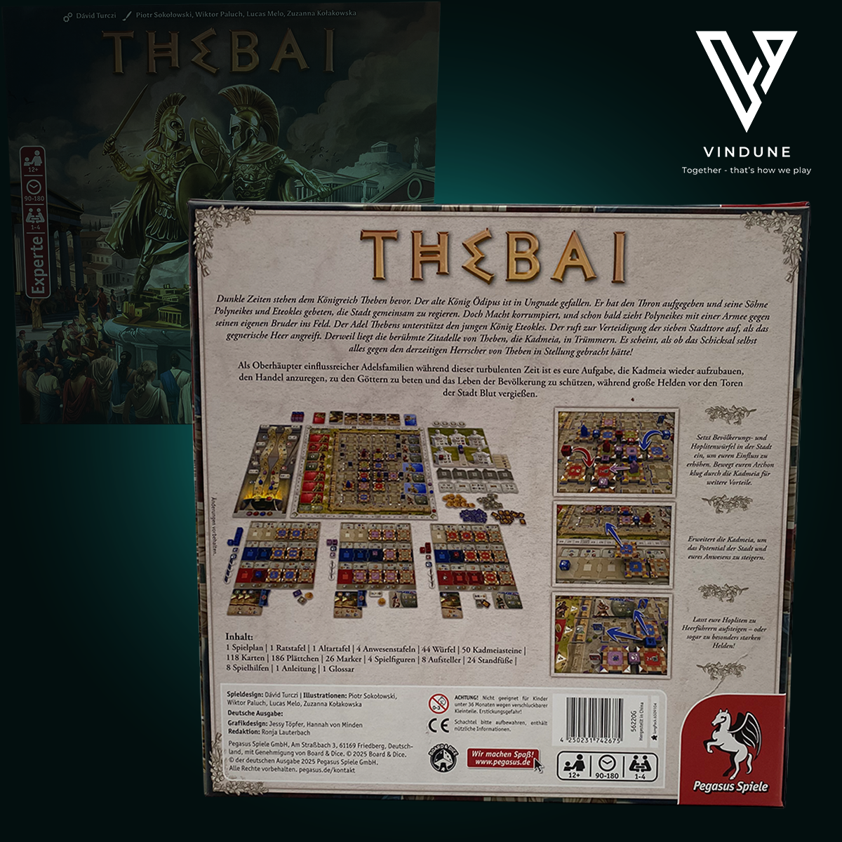 Thebai - Brettspiel von Pegasus Spiele - [Ausstellungsstück] - neuwertiger Zustand