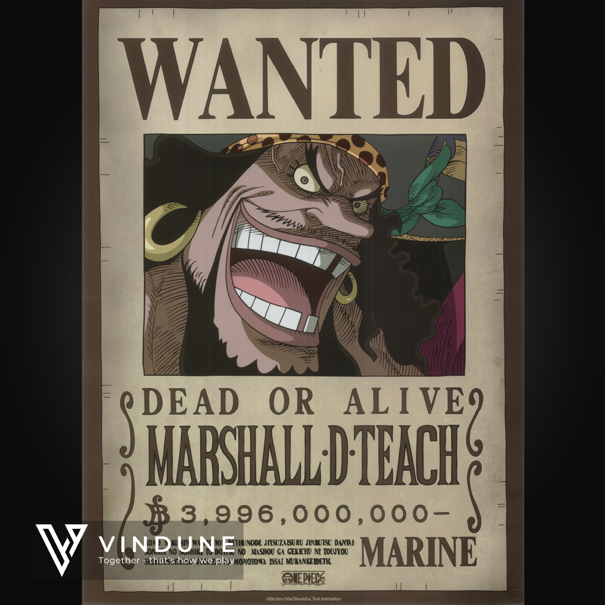 ONE PIECE - Poster 52x38 - Wanted Blackbeard Wano