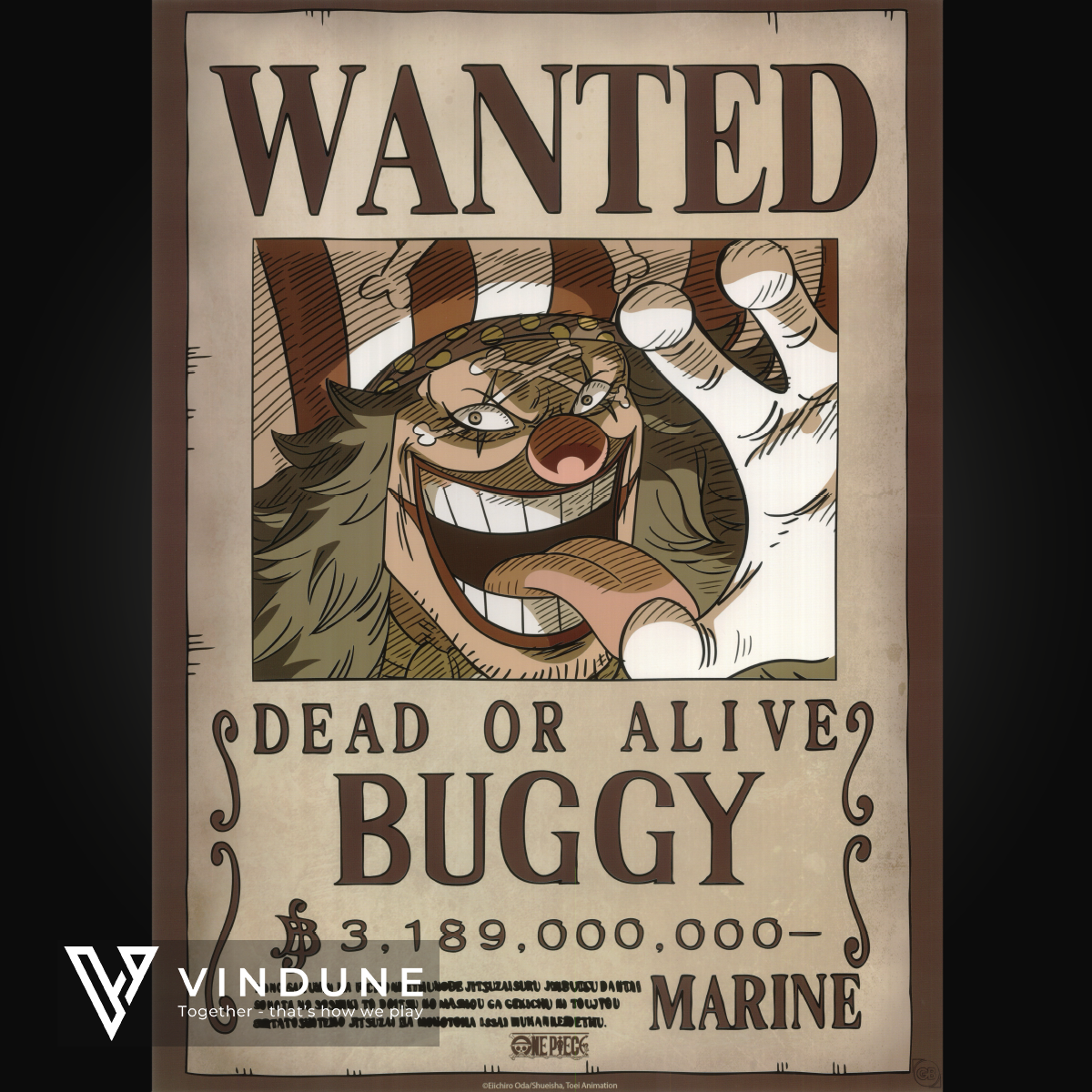 ONE PIECE - Poster 52x38 - Wanted Buggy Wano