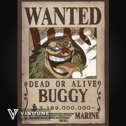ONE PIECE - Poster 52x38 - Wanted Buggy Wano