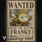 ONE PIECE - Poster 52x38 - Wanted Franky Wano