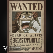ONE PIECE - Poster 52x38 - Wanted Captain Kid Wano