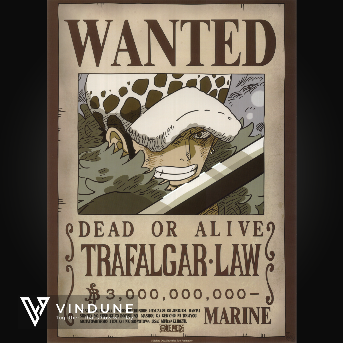 ONE PIECE - Poster 52x38 - Wanted Trafalgar Law Wano