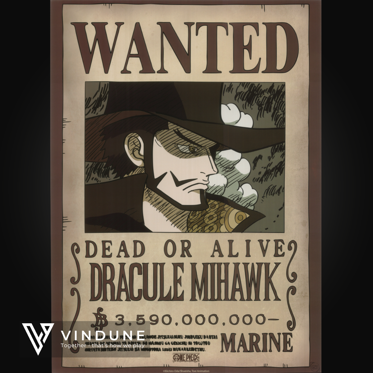 ONE PIECE - Poster 52x38 - Wanted Dracule Mihawk Wano