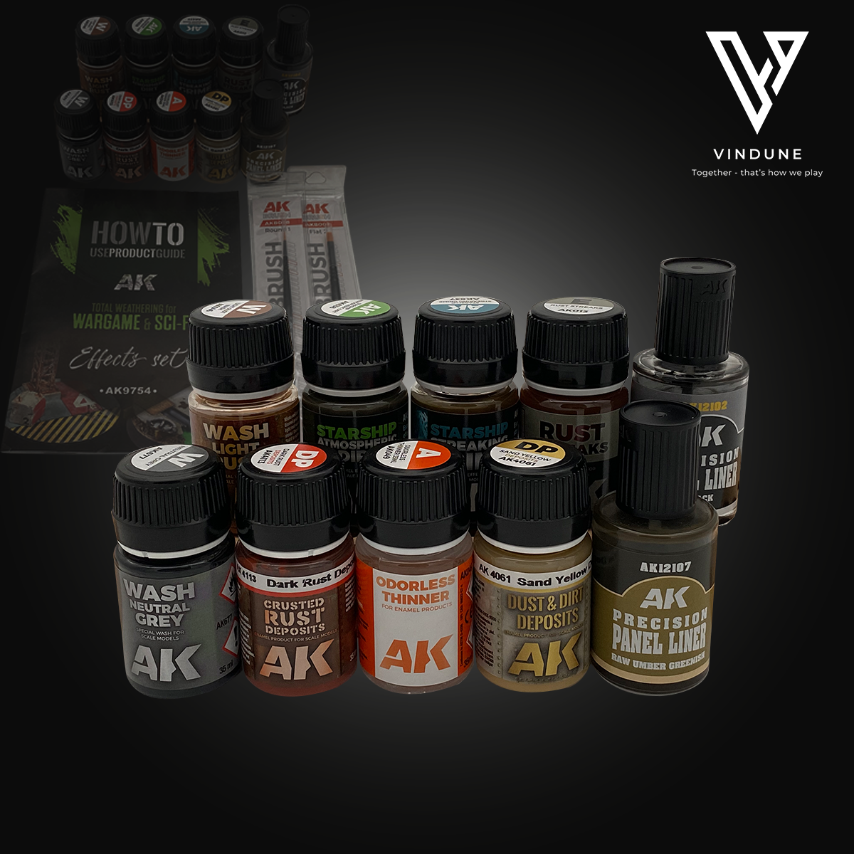 Wash-Set - Total Weathering Set for Wargame & Sci-Fi - von AK-Interactive