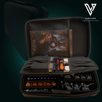 Aufbewahrungsbox, Würfelkoffer & Organizer (schwarz) für Rollenspiele & Pen & Paper Spiele