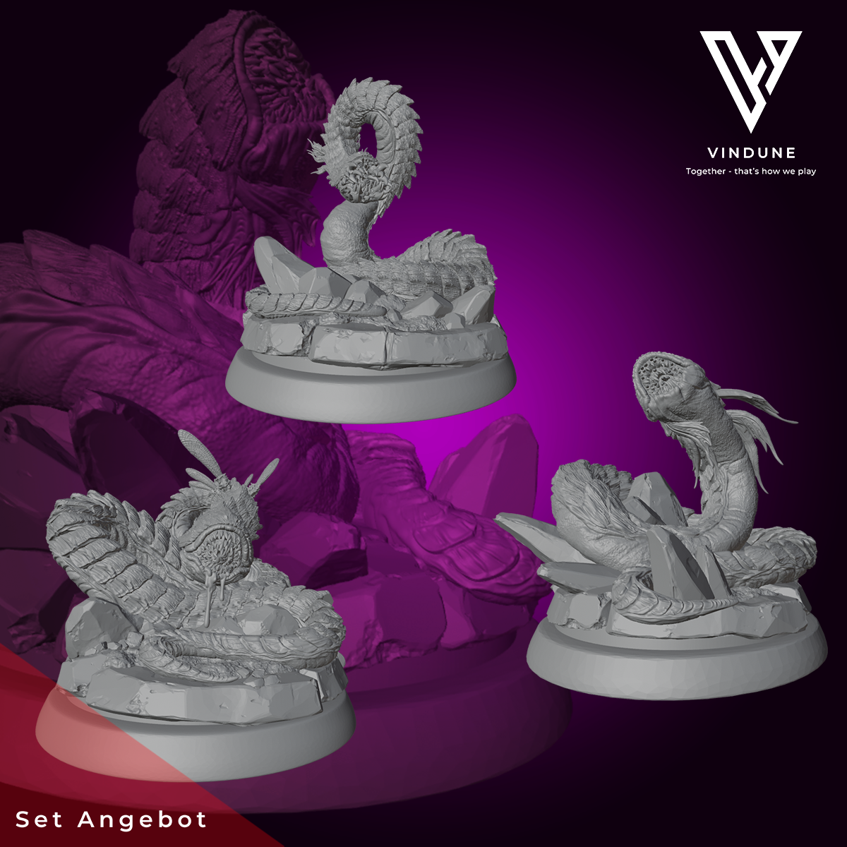 Blühende Spulenlaiche Set (Blooming Coilspawns) - Würmer/Wurm - aus der Reihe Thorns ans Whispers von White Werewolf Tavern
