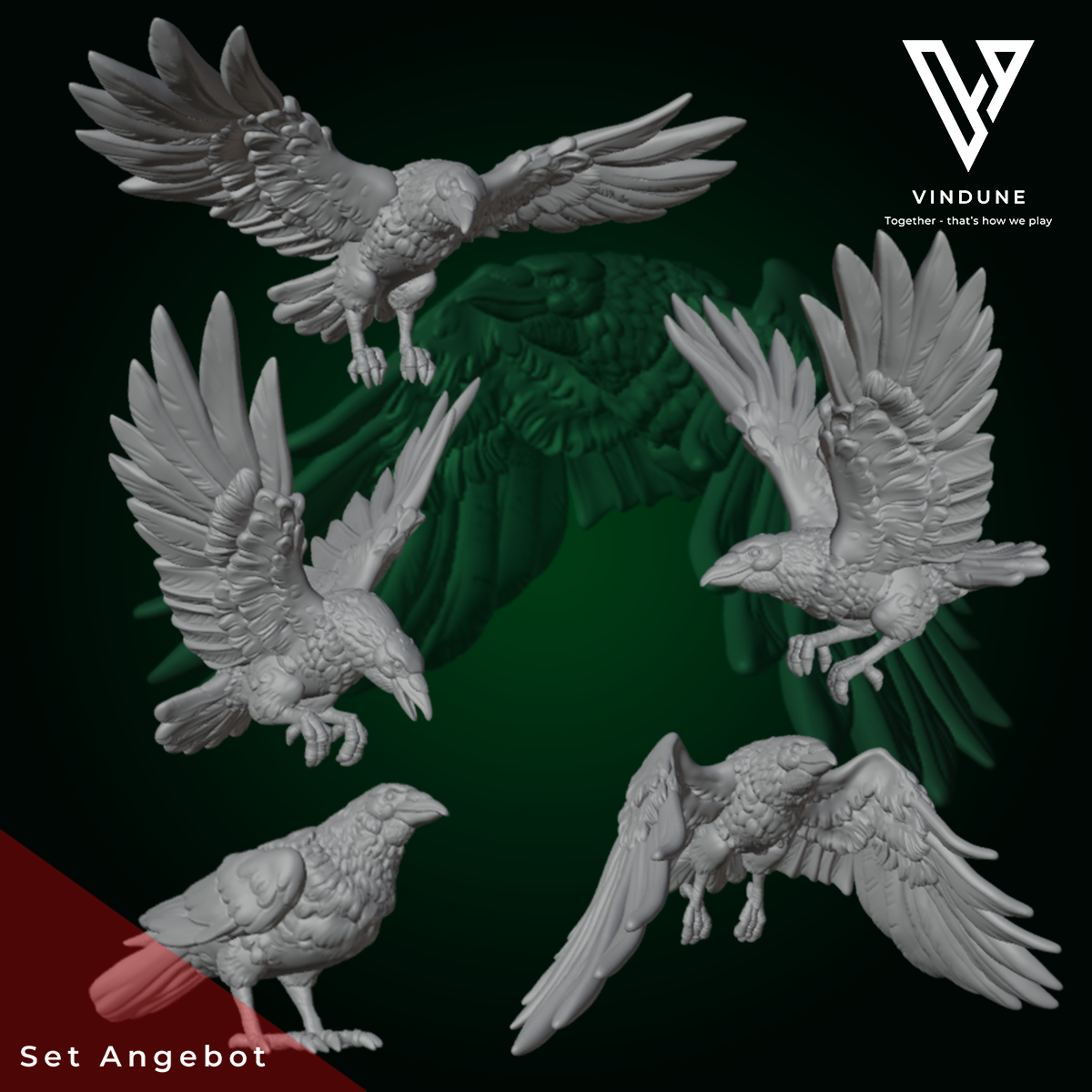 Krähen Set (Crow Set) - von White Werewolf Tavern
