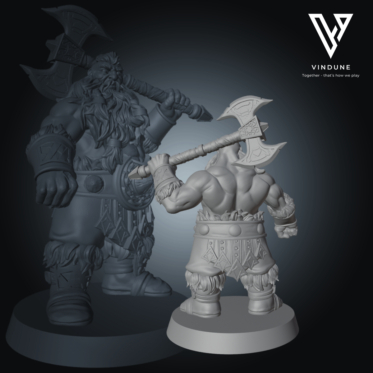 Zwerg (Barbaren-Zwerg) A-C - (Barbarian Dwarf) - von Dungeon Dog