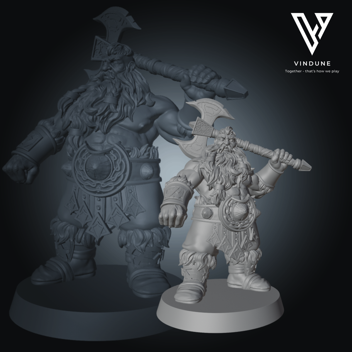 Zwerg (Barbaren-Zwerg) A-C - (Barbarian Dwarf) - von Dungeon Dog
