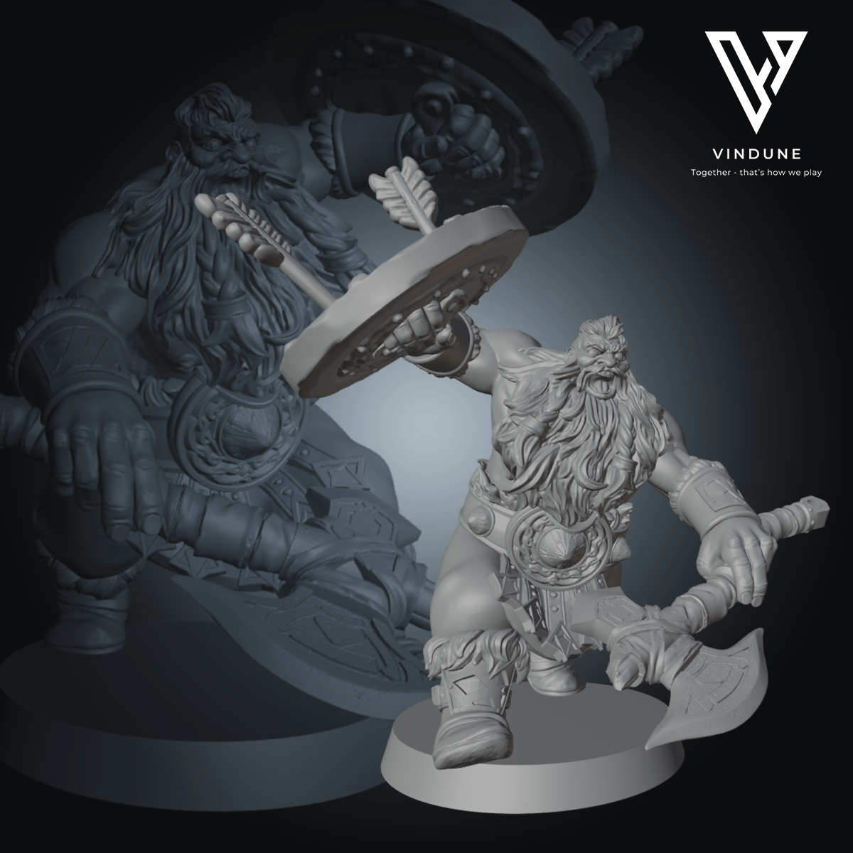 Zwergen Set (Barbaren-Zwerge) - (Dwarves Barbarian Set) - von Dungeon Dog