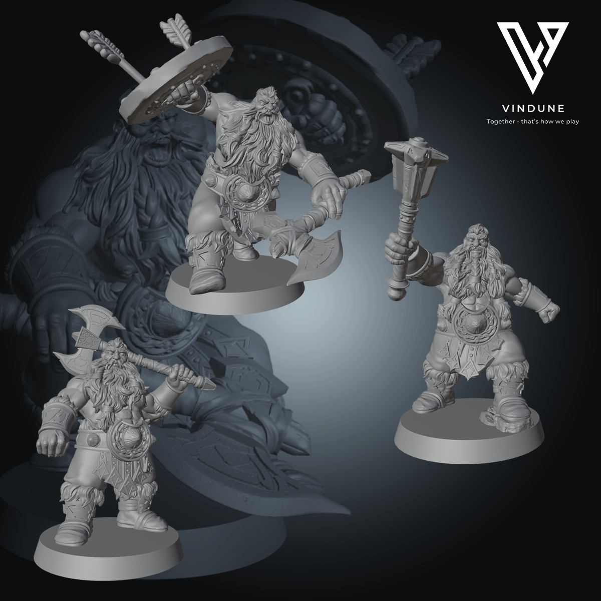 Zwerg (Barbaren-Zwerg) A-C - (Barbarian Dwarf) - von Dungeon Dog