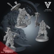 Zwergen Set (Barbaren-Zwerge) - (Dwarves Barbarian Set) - von Dungeon Dog