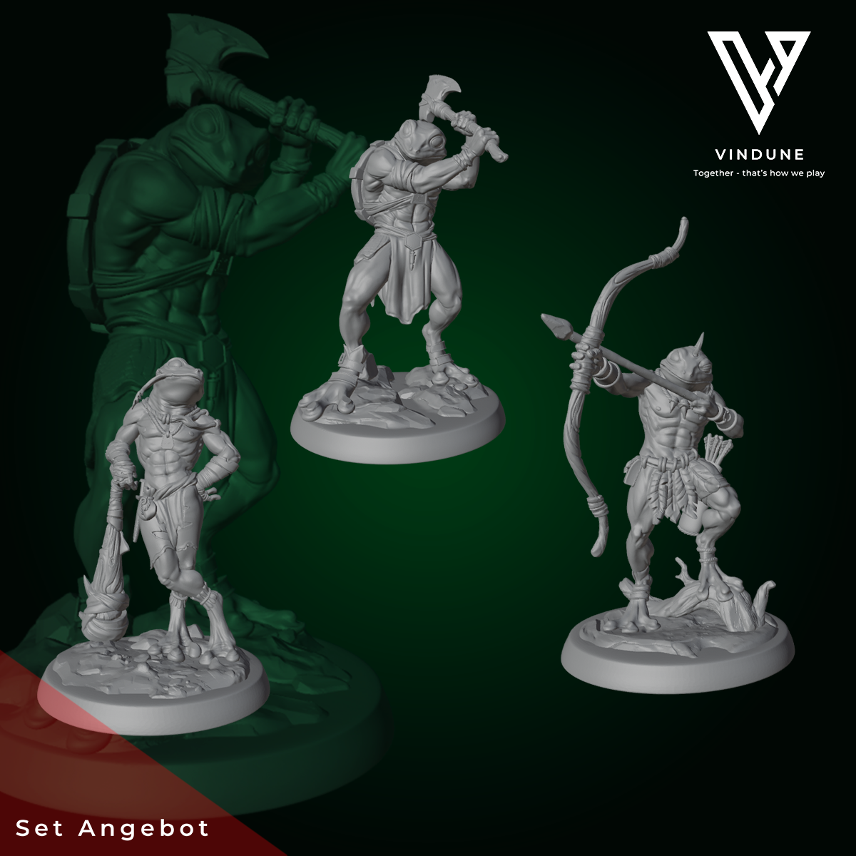 Frosch Krieger Set (Frog Warrior Set) - von White Werewolf Tavern