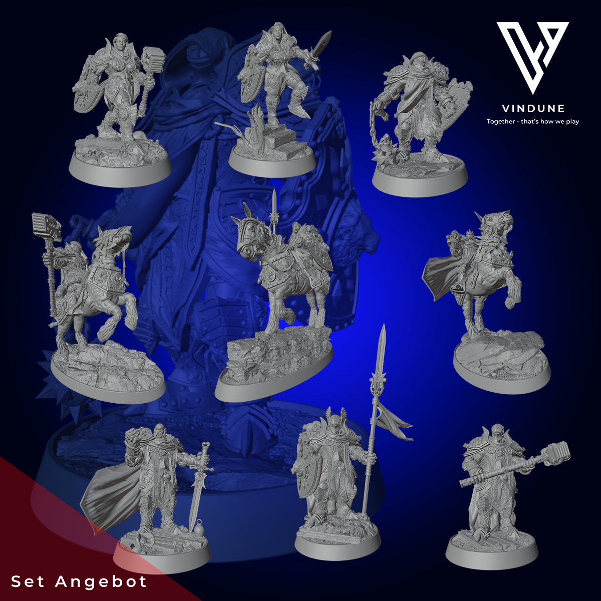 Paladin Set (Paladin Set) - aus der Reihe The Paladins of The Silver Lion von Daybreak Miniatures